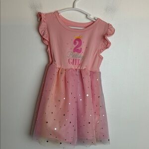 This pink toddler girl "2nd Birthday Girl" tutu dress